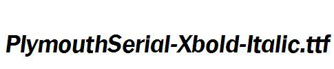 PlymouthSerial-Xbold-Italic