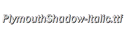 PlymouthShadow-Italic