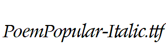 PoemPopular-Italic