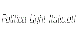 Politica-Light-Italic