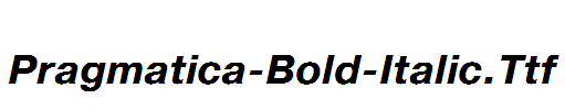 Pragmatica-Bold-Italic