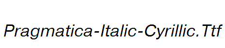 Pragmatica-Italic-Cyrillic