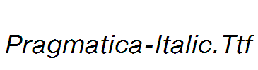 Pragmatica-Italic