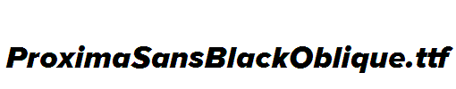 ProximaSansBlackOblique