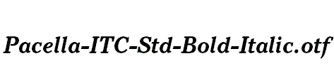 Pacella-ITC-Std-Bold-Italic