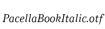 PacellaBookItalic