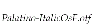 Palatino-ItalicOsF