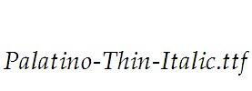 Palatino-Thin-Italic