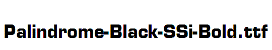 Palindrome-Black-SSi-Bold