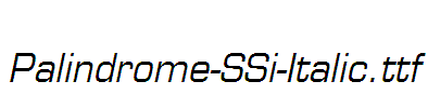 Palindrome-SSi-Italic