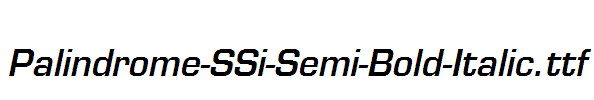 Palindrome-SSi-Semi-Bold-Italic