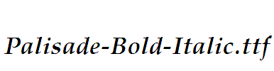 Palisade-Bold-Italic