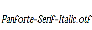 Panforte-Serif-Italic