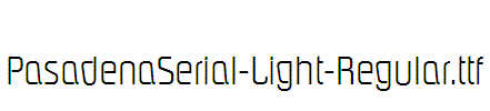 PasadenaSerial-Light-Regular