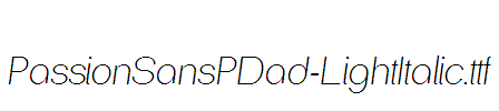 PassionSansPDad-LightItalic