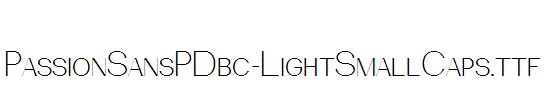 PassionSansPDbc-LightSmallCaps