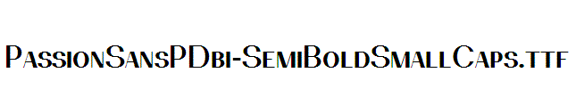 PassionSansPDbi-SemiBoldSmallCaps