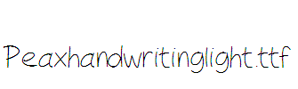 Peaxhandwritinglight