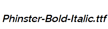 Phinster-Bold-Italic