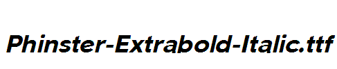 Phinster-Extrabold-Italic