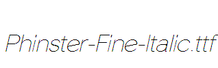 Phinster-Fine-Italic