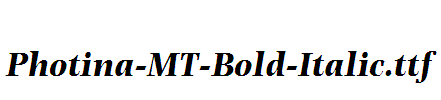 Photina-MT-Bold-Italic