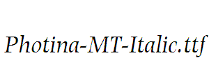 Photina-MT-Italic