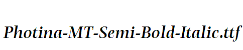 Photina-MT-Semi-Bold-Italic