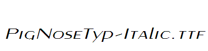 PigNoseTyp-Italic