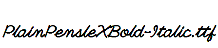 PlainPensleXBold-Italic