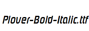 Plover-Bold-Italic
