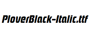 PloverBlack-Italic