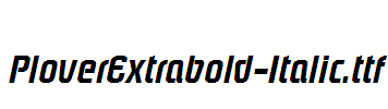 PloverExtrabold-Italic