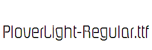 PloverLight-Regular