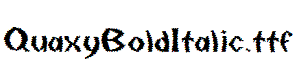 QuaxyBoldItalic