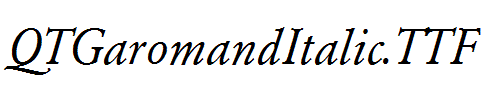 QTGaromandItalic