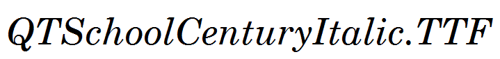 QTSchoolCenturyItalic