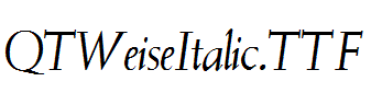 QTWeiseItalic