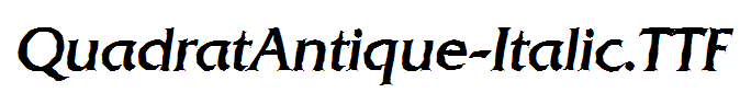 QuadratAntique-Italic