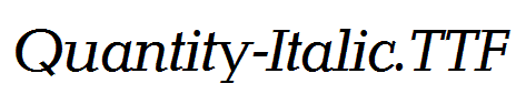 Quantity-Italic