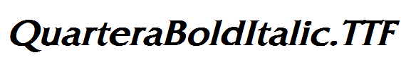 QuarteraBoldItalic