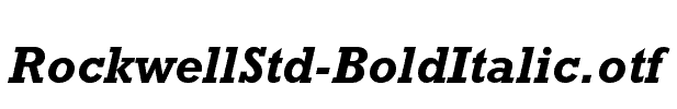 RockwellStd-BoldItalic