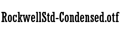 RockwellStd-Condensed