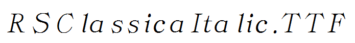 RSClassicaItalic