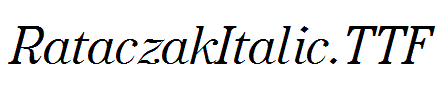 RataczakItalic