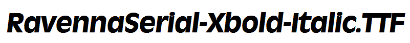 RavennaSerial-Xbold-Italic