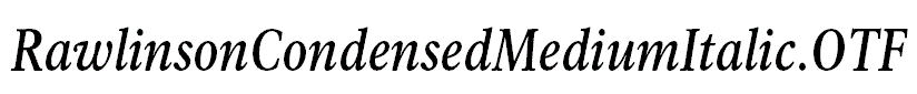 RawlinsonCondensedMediumItalic