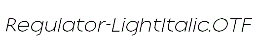 Regulator-LightItalic