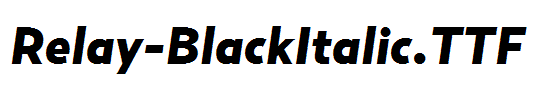 Relay-BlackItalic