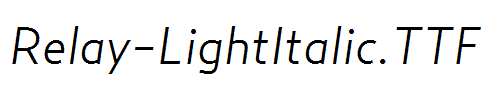 Relay-LightItalic